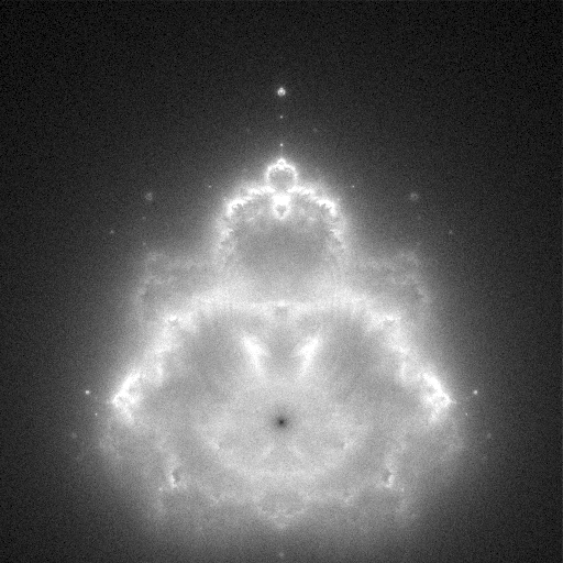 Buddhabrot, orbits up to 100 iterations