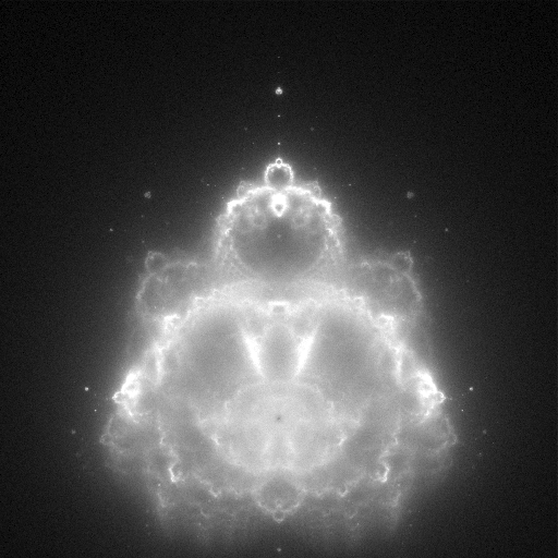 Buddhabrot, orbits up to 500 iterations